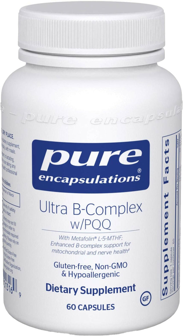 Ultra B-Complex w/ PQQ with Metafolin® L-5-MTHF, 60 Capsules , Brand_Pure Encapsulations Emersons