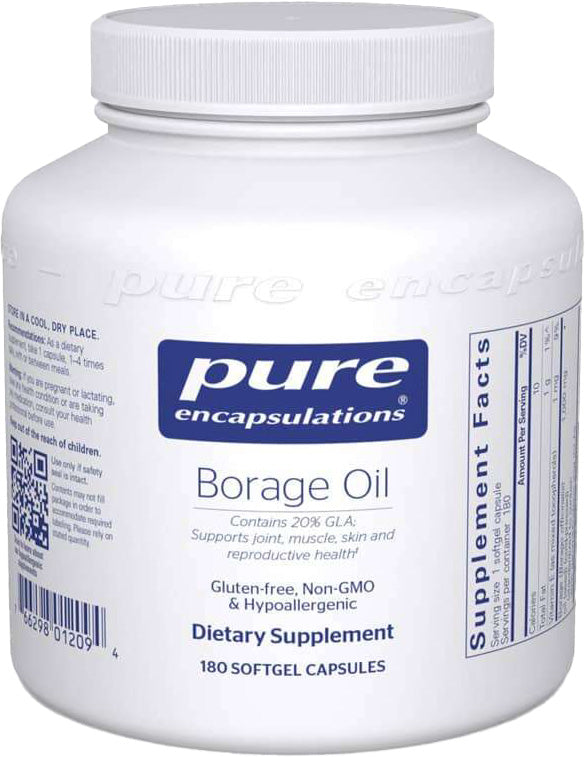 Borage Oil 180, Softgels , Brand_Pure Encapsulations Emersons Form_Capsules Requires Consultation Size_180 Capsules softgels