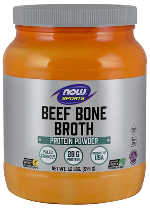 Bone Broth, Beef Powder, 1.2 lbs. , Brand_NOW Foods Form_Powder Size_1.2 lbs
