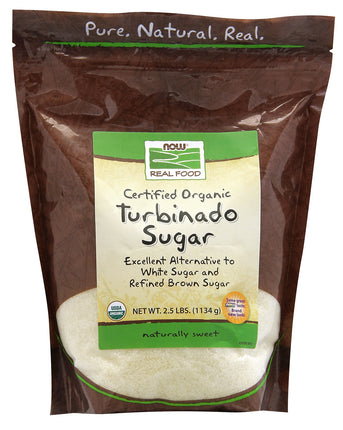 Turbinado Sugar, Organic, 2.5 lbs. , Brand_NOW Foods Form_Powder Size_2.5 Lbs