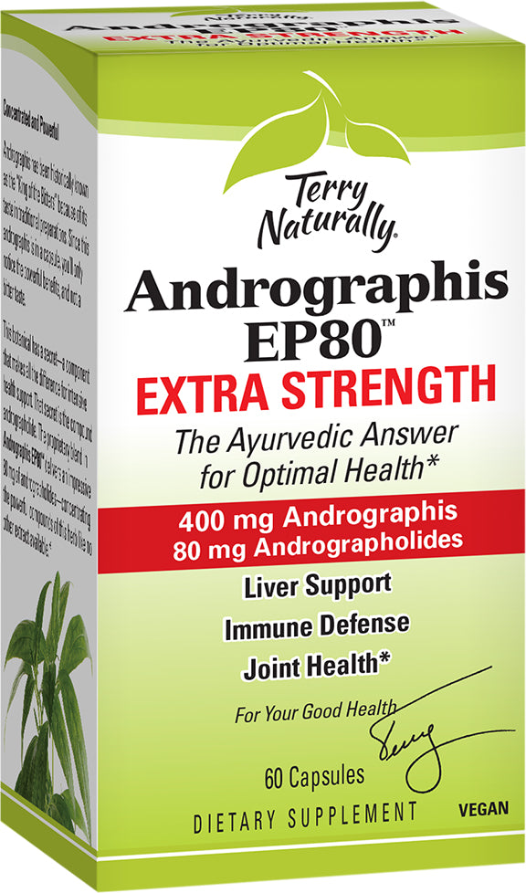 Terry Naturally Andrographis EP80 Extract Strength Formula, 60 Capsules , Brand_Europharma Form_Capsules Size_60 Caps
