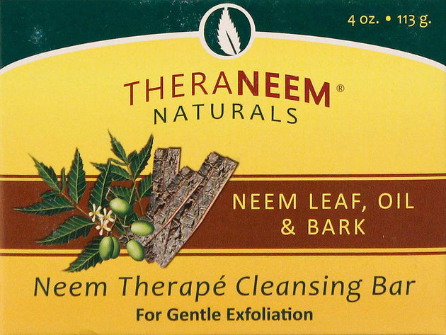 Neem Therapé Cleansing Bar for Gentle Exfoliation, 4 Oz (113 g) Bar , Brand_Organix South Form_Bar Size_4 Oz