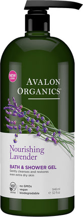 Nourishing Lavender Bath & Shower Gel, Lavender Fragrance, 32 Fl Oz (946 ml) Gel , 20% Off - Everyday [On]