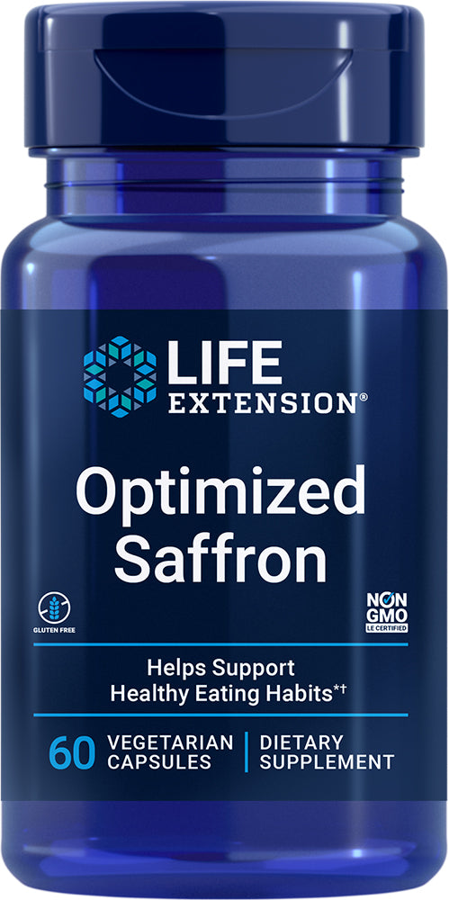 Optimized Saffron with Satiereal, 60 Vegetarian Capsules , Brand_Life Extension Form_Vegetarian Capsules Size_60 Caps