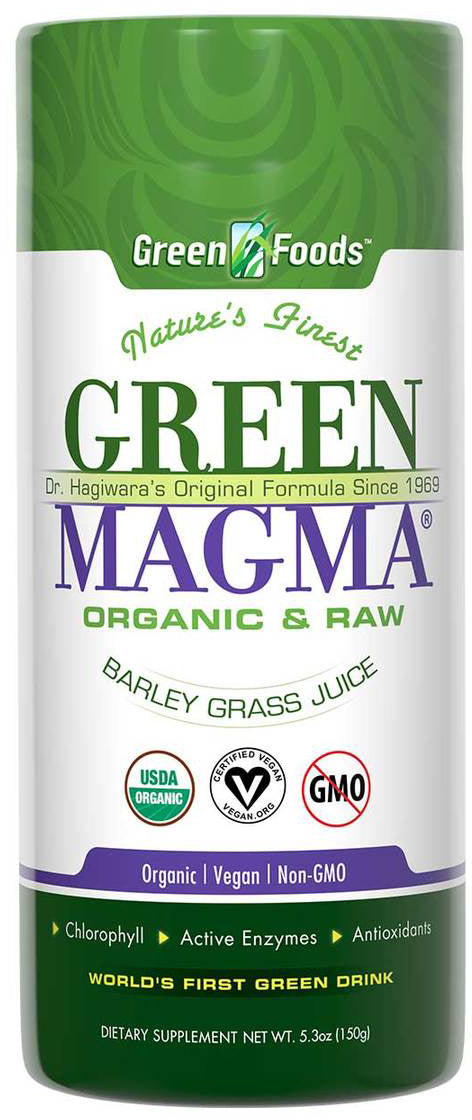 Organic & Raw Green Magma Barley Grass Juice, 5.3 Oz (150 g) Powder , Brand_Green Foods Form_Powder Size_5.3 Oz