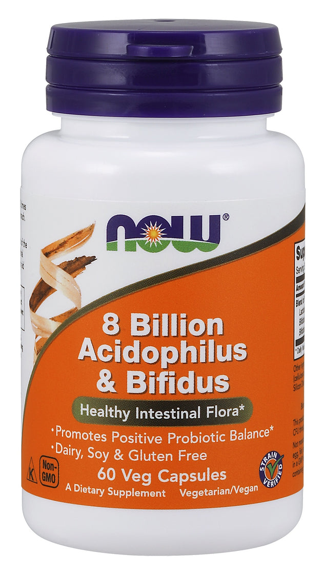 8 Billion Acidophilus & Bifidus Veg Capsules , Brand_NOW Foods Form_Veg Capsules Size_120 Caps