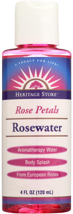 Rosewater, Rose Petals Fragrance, 4 Fl Oz (120 mL) Liquid , Brand_Heritage Store Form_Liquid Size_4 Fl Oz
