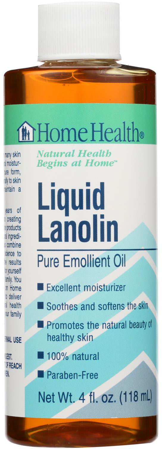 Liquid Lanolin - Pure Emollient Oil, 4 Fl Oz (118 mL) Oil , Brand_Home Health Form_Oil Size_4 Fl Oz
