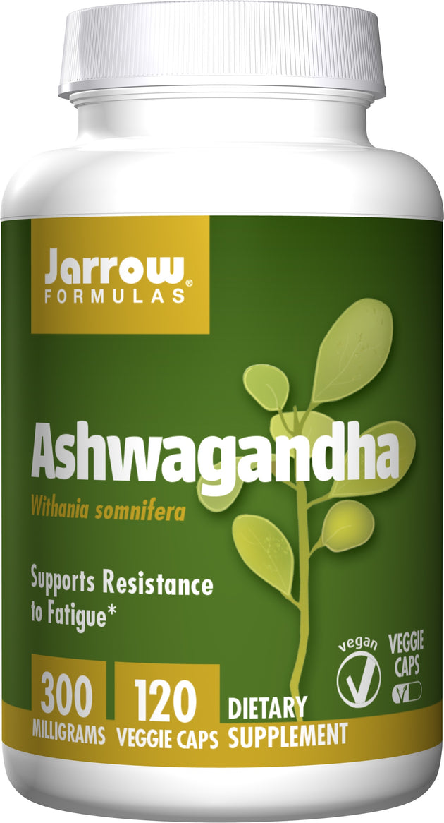 Ashwagandha, 300 mg, 120 Veggie Caps , Brand_Jarrow Formulas Form_Veggie Caps Potency_300 mg Size_120 Caps
