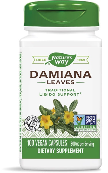Damiana Leaves, 100 Capsules , Brand_Nature's Way Form_Capsules Size_100 Caps