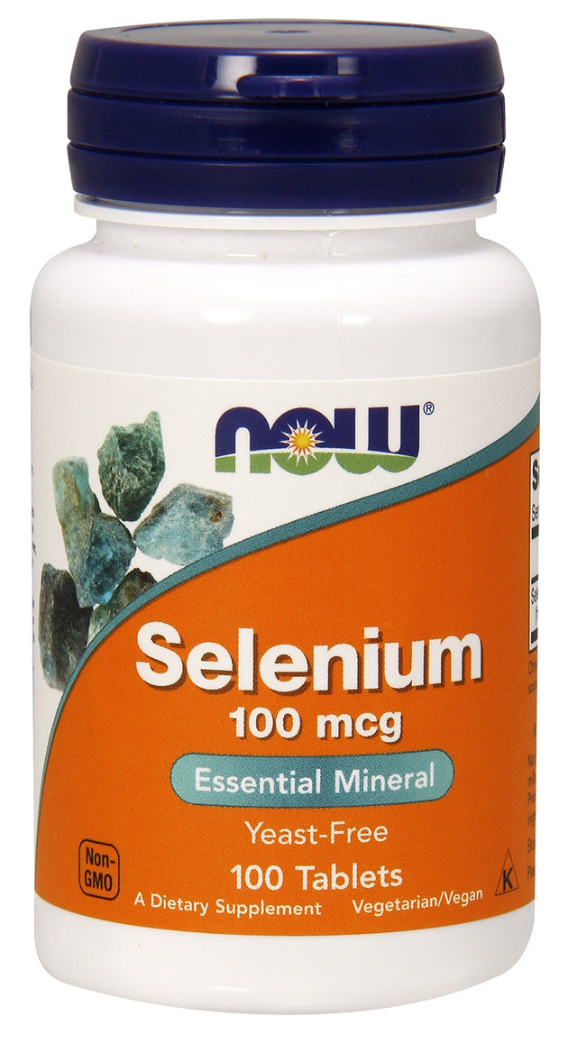 Selenium 100 mcg, 100 Tablets , Brand_NOW Foods Form_Tablets Potency_100 mcg Size_100 Tabs