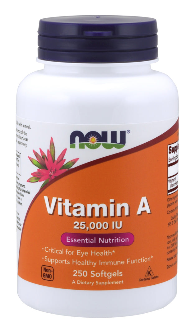 Vitamin A (Fish Liver Oil), 250 Softgels , Brand_NOW Foods Form_Softgels Size_250 Softgels
