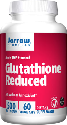 Glutathione Reduced, 500 mg, 60 Veggie Caps , Brand_Jarrow Formulas Form_Veggie Caps Potency_500 mg Size_60 Caps