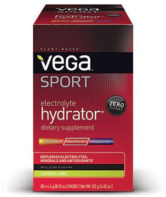 Vega Sport® Electrolyte Hydrator, Lemon Lime Flavor, 30 Count, 0.1 oz , Brand_Vega Flavor_Lemon Lime Form_Powder Size_30 Count