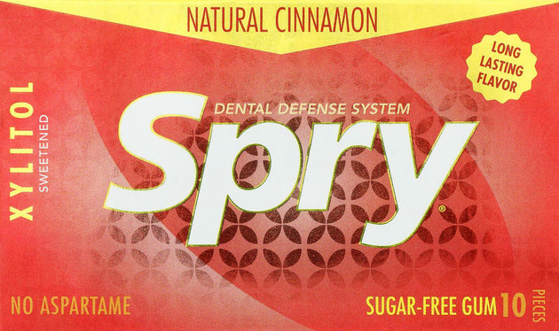 Dental Defense System Sweetened with Xylitol, Natural Cinnamon Flavor, 10 Sugar-Free Pieces of Gum