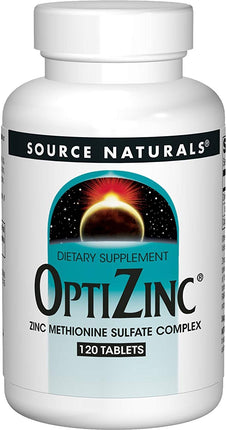 Optizinc Monomethionine, 120 Tablets , Brand_Source Naturals Form_Tablets Size_120 Tabs