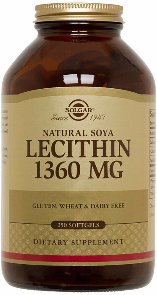 Lecithin, 1360 mg, 250 Softgels , Brand_Solgar Form_Softgels Potency_1360 mg Size_250 Softgels