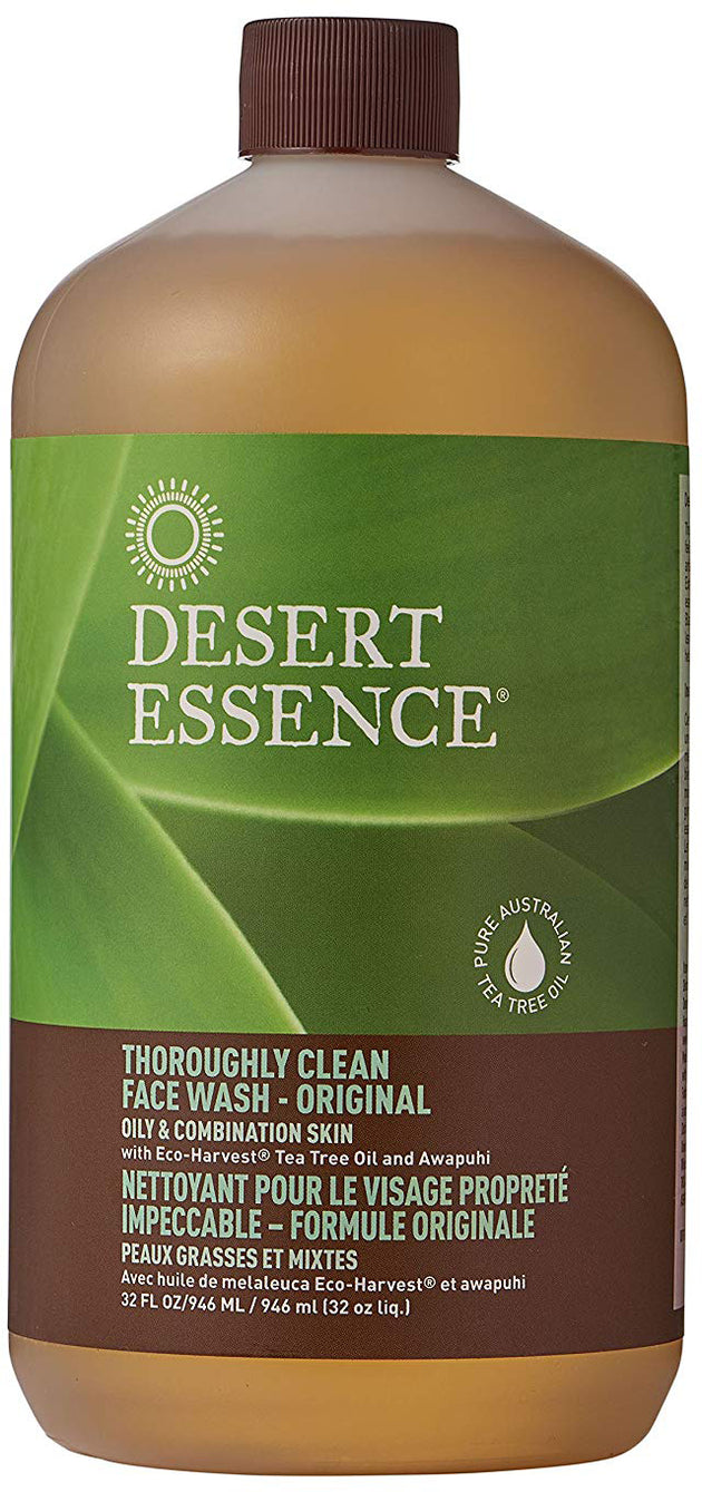 Thoroughly Clean Face Wash, Original, 32 Fl Oz (946 mL) Gel , Brand_Desert Essence Form_Gel Size_32 Fl Oz