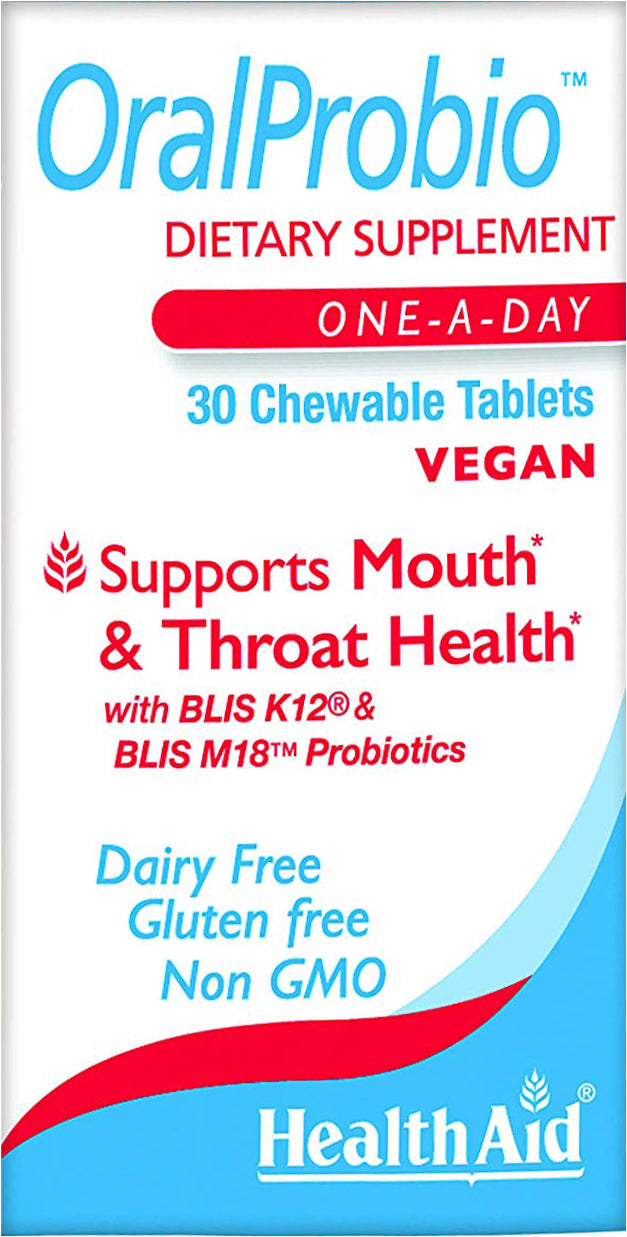 OralProbio™ with BLIS K12® & BLIS M18™ Probiotics, 30 Chewable Tablets , Brand_Health Aid America Form_Chewable Tablets Size_30 Chewables