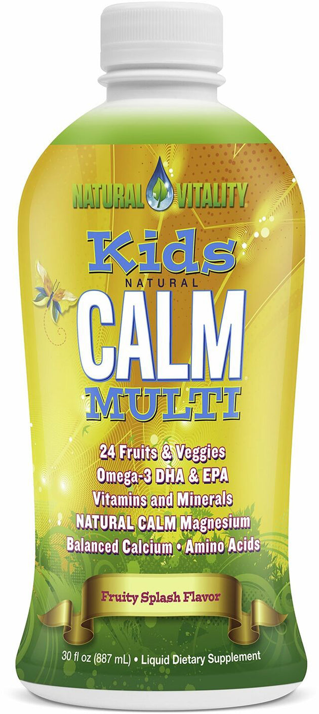 Kids Natural Calm Multi, Fruity Splash Flavor, 30 Fl Oz (887 mL) Liquid , Brand_Natural Vitality Flavor_Mixed Fruit Form_Liquid Size_30 Fl Oz
