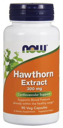 Hawthorn Extract 300 mg, 90 Veg Capsules , Brand_NOW Foods Form_Veg Capsules Potency_300 mg Size_90 Caps
