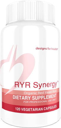 Organic Red Yeast Rice RYR Synergy, 120 Vegetarian Capsules , Brand_Designs for Health Form_Vegetarian Capsules Size_120 Caps