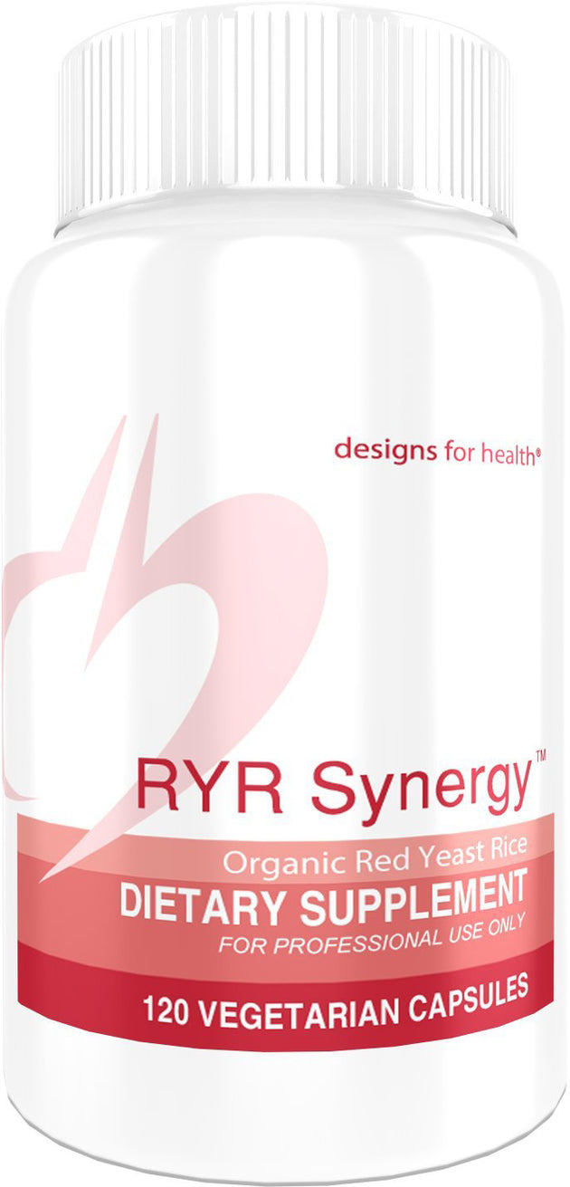 Organic Red Yeast Rice RYR Synergy, 120 Vegetarian Capsules , Brand_Designs for Health Form_Vegetarian Capsules Size_120 Caps