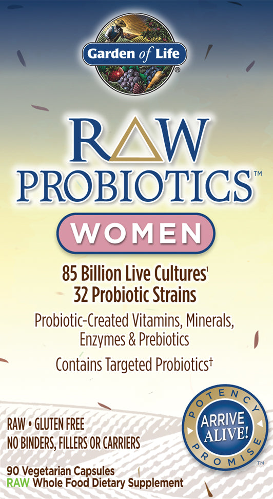 Raw Probiotics™ Women, 90 Vegetarian Capsules , Brand_Garden of Life Form_Vegetarian Capsules Size_90 Caps