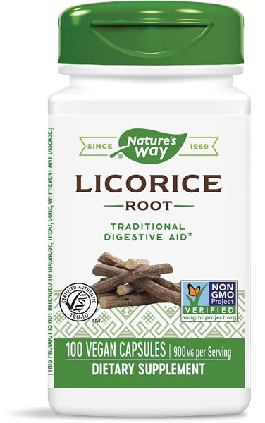 Licorice Root, 100 Capsules , Brand_Nature's Way Form_Capsules Size_100 Caps