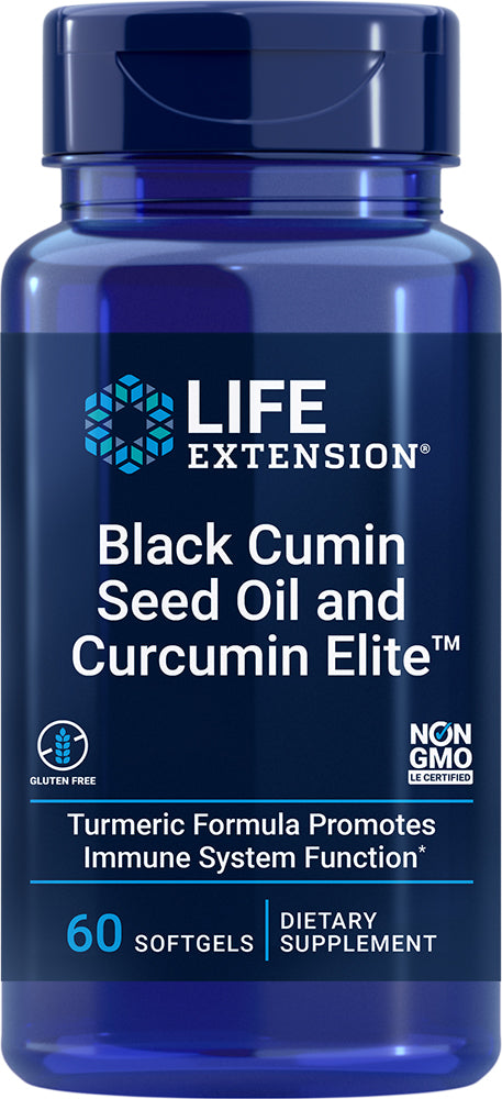 Black Cumin Seed Oil and Curcumin Elite™ , 60 Softgels , Brand_Life Extension Form_Softgels Size_60 Softgels