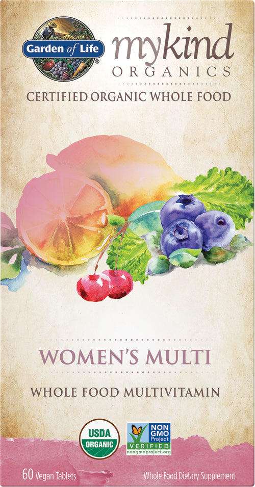 mykind Organics Women's Multi, 60 Vegan Tablets , Brand_Garden of Life Form_Vegan Tablets Size_60 Tabs