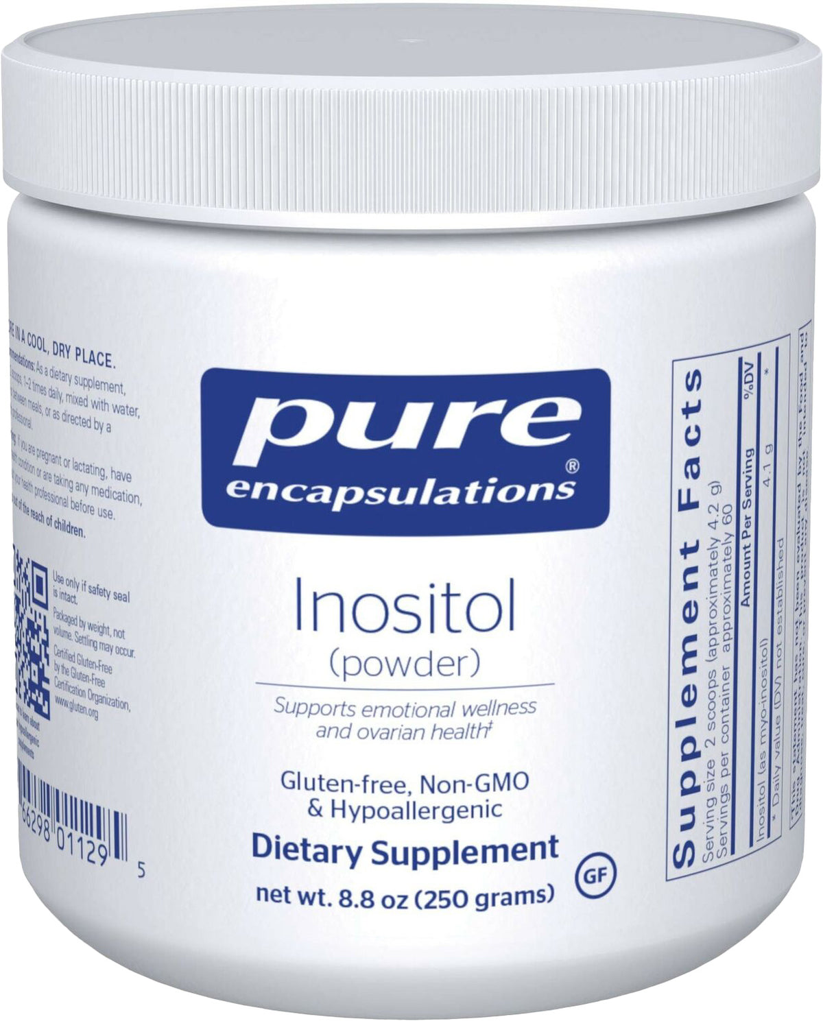 Inositol (powder), 8.8 Oz (250 g) Powder , Brand_Pure Encapsulations Emersons powder