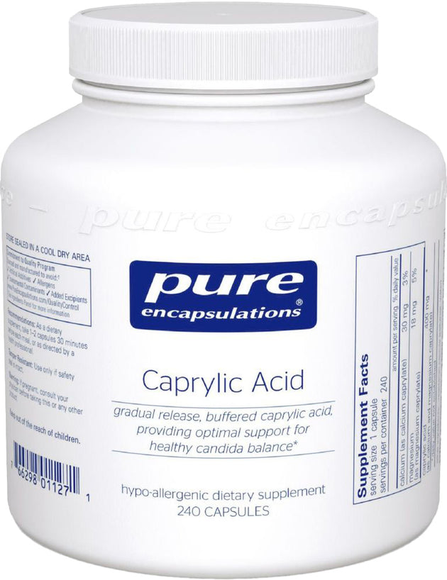 Caprylic Acid, 240 Capsules , Brand_Pure Encapsulations Emersons