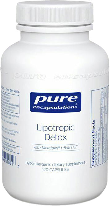 Lipotropic Detox with Metafolin® L-5-MTHF, 120 Capsules , Brand_Pure Encapsulations caps Emersons