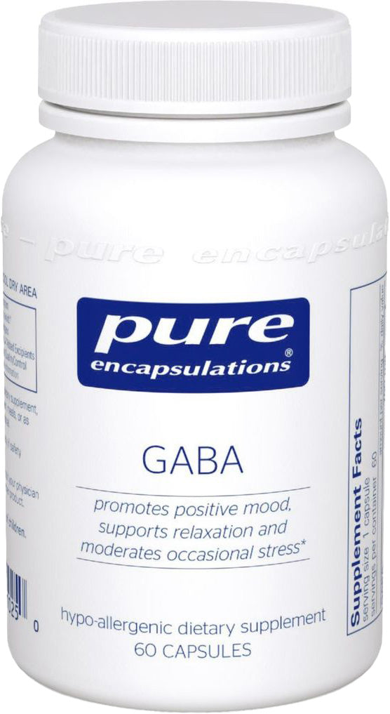 GABA, 60 Capsules , Brand_Pure Encapsulations Emersons