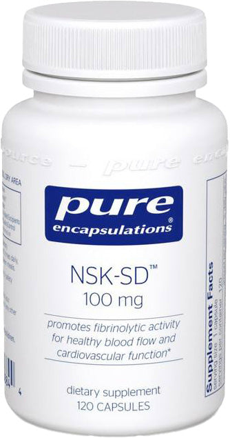 NSK-SD™ (Nattokinase), 100 mg, 120 Capsules , Brand_Pure Encapsulations caps Emersons