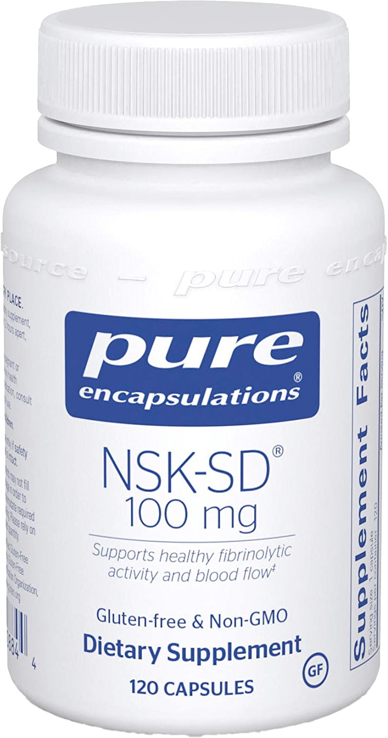 NSK-SD™ (Nattokinase), 100 mg, 120 Capsules , Brand_Pure Encapsulations caps Emersons