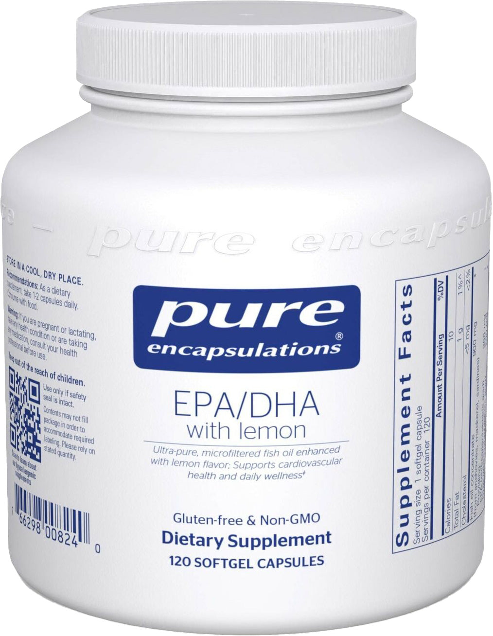EPA/DHA with lemon, 120 Softgels , Brand_Pure Encapsulations Emersons Form_Softgels Requires Consultation Size_120 Softgel Capsules softgels