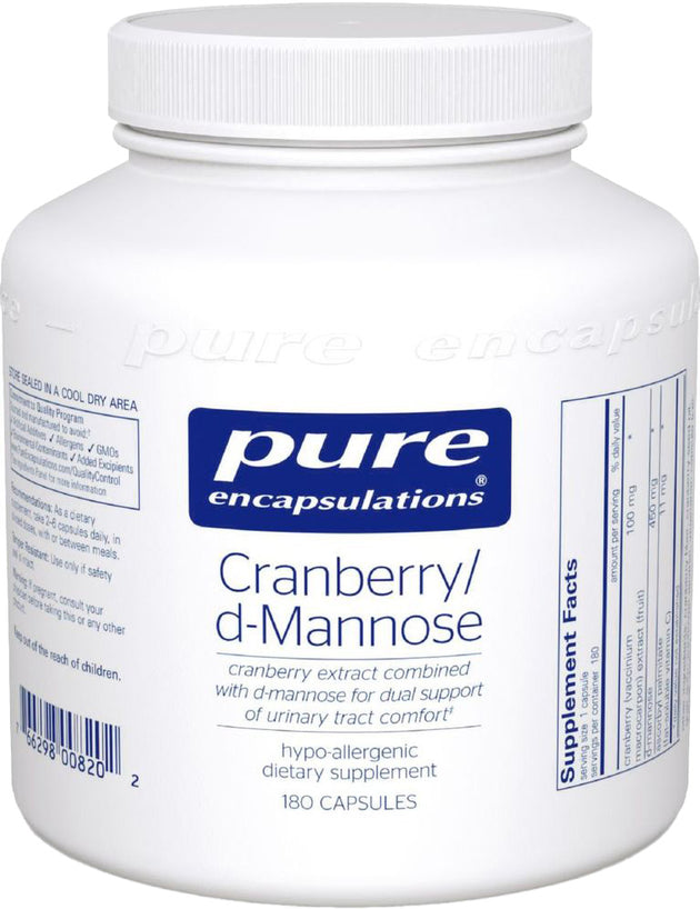Cranberry/D-Mannose, 180 Capsules , Brand_Pure Encapsulations Emersons
