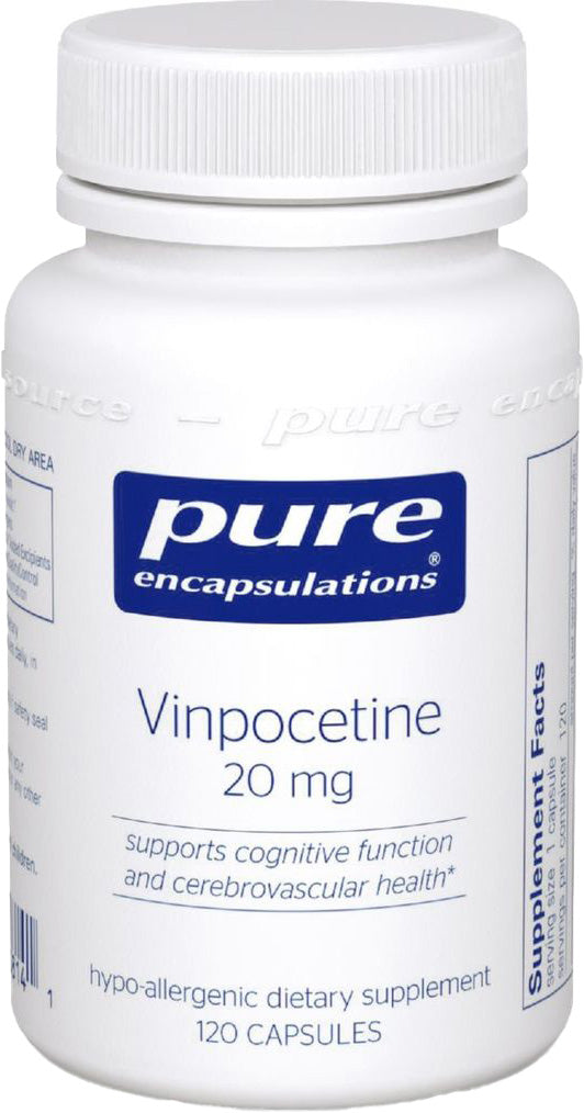 Vinpocetine, 20 mg, 120 Capsules , Brand_Pure Encapsulations Emersons