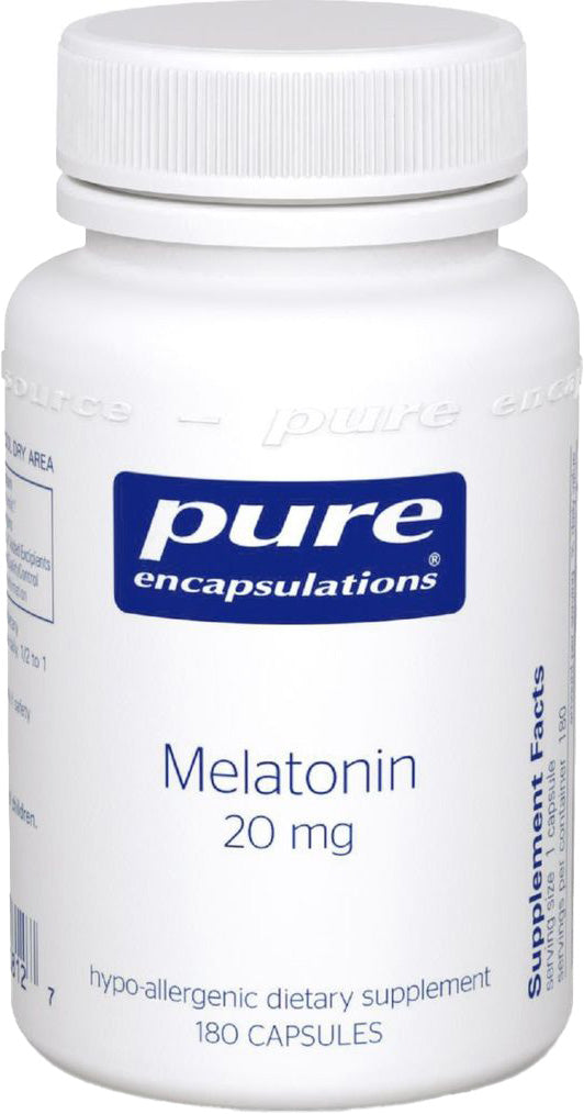 Melatonin, 20 mg, 180 Capsules , Brand_Pure Encapsulations caps Emersons