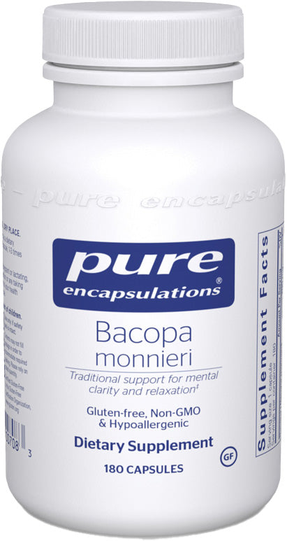 Bacopa Monnieri, 200 mg, 180 Capsules , Brand_Pure Encapsulations Emersons