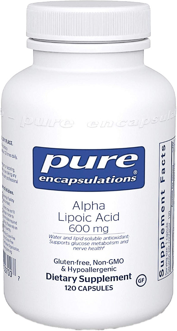 Alpha Lipoic Acid, 600 mg, 120 Capsules , Brand_Pure Encapsulations Emersons