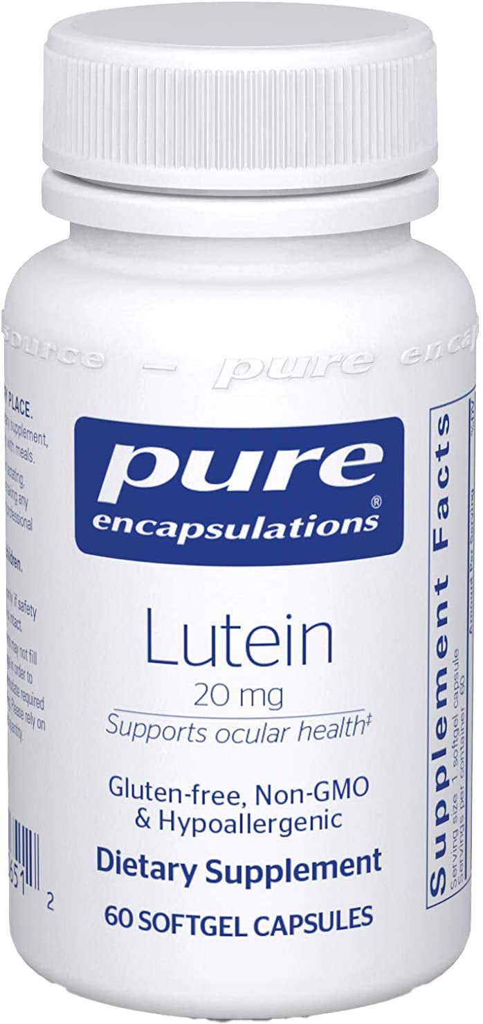 Lutein, 20 mg, 60 Softgels , Brand_Pure Encapsulations Emersons softgels
