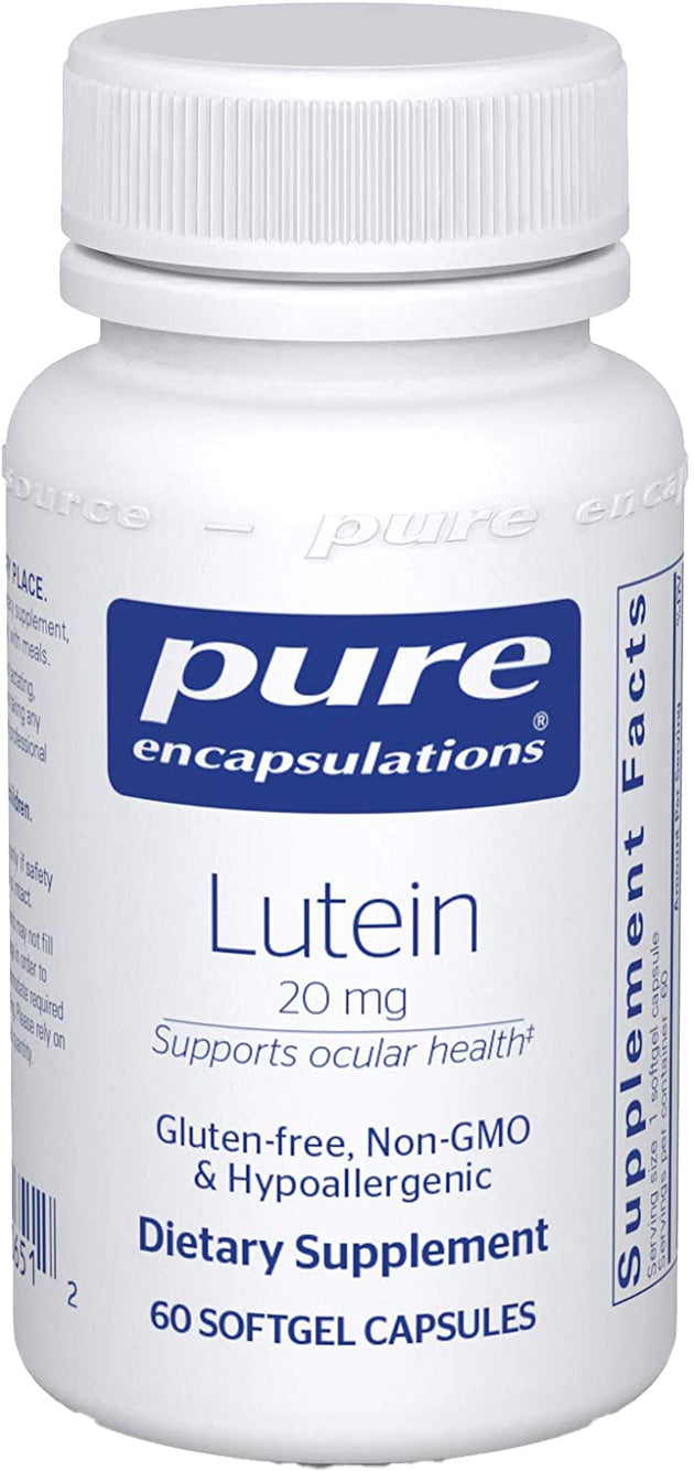 Lutein, 20 mg, 60 Softgels , Brand_Pure Encapsulations Emersons