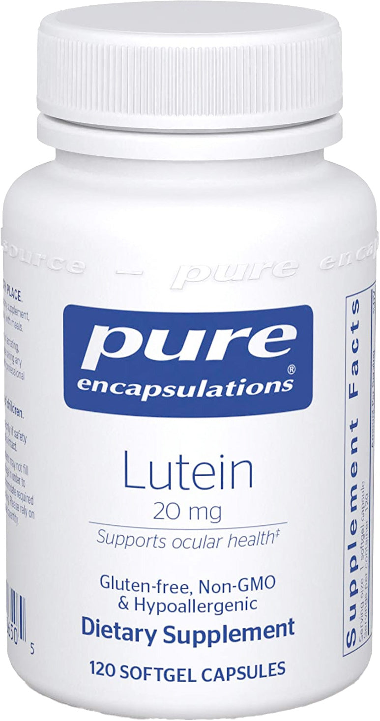 Lutein, 20 mg, 120 Softgels , Brand_Pure Encapsulations Emersons Form_Softgels Requires Consultation Size_120 Softgel Capsules softgels