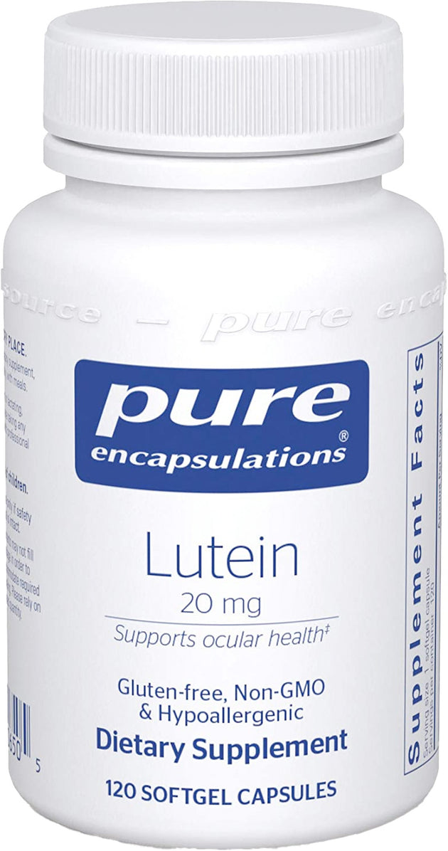 Lutein, 20 mg, 120 Softgels , Brand_Pure Encapsulations Emersons
