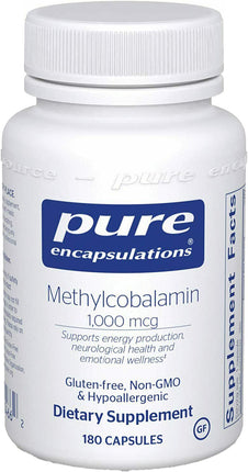 Methylcobalamin, 1000 mcg, 180 Capsules , Brand_Pure Encapsulations Emersons