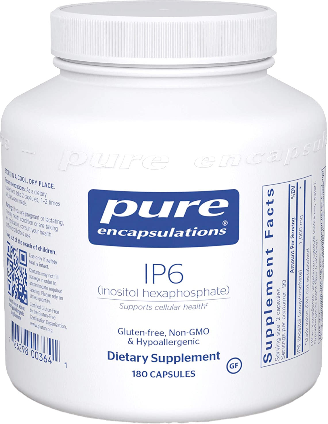 IP-6 500 mg, 180 Capsules , Brand_Pure Encapsulations caps Emersons