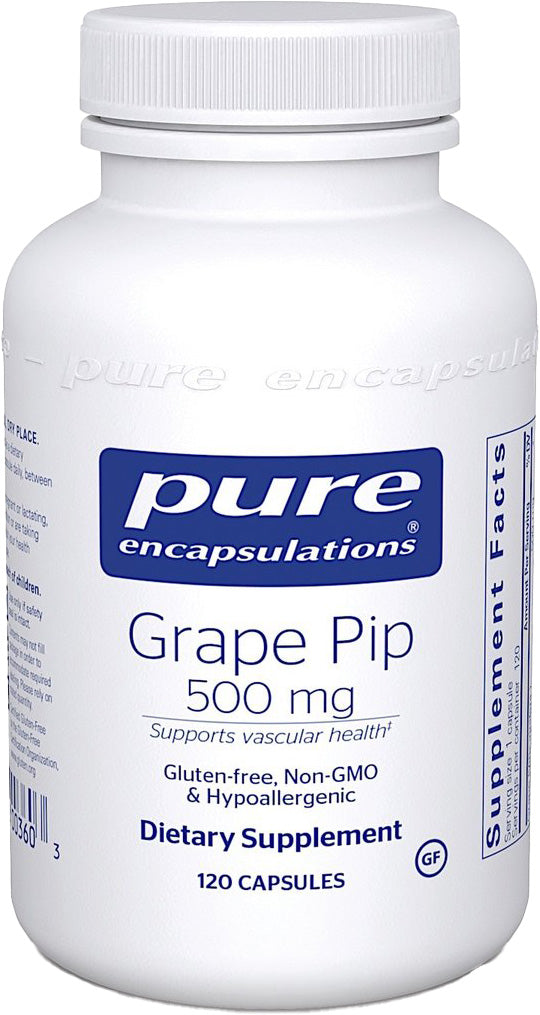 Grape Pip 500 mg, 120 Capsules , Brand_Pure Encapsulations caps Emersons Form_Capsules Requires Consultation Size_120 Capsules